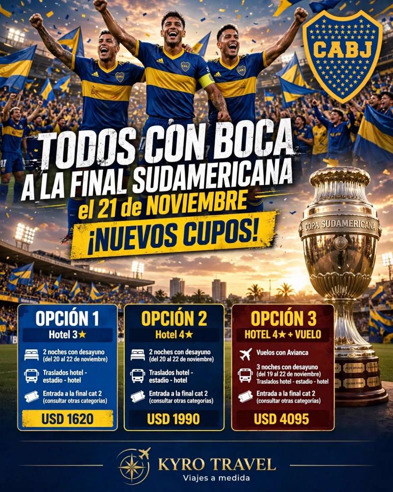 Final Copa Sudamericana 2026 - Boca en Barranquilla - Hotel y entrada (sin aéreo) — Barranquilla
